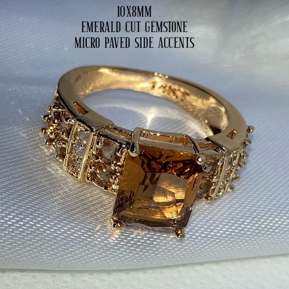 3.79ct Morganite Gemstone 14kt Yellow Gold Ring - Picture 4 of 4